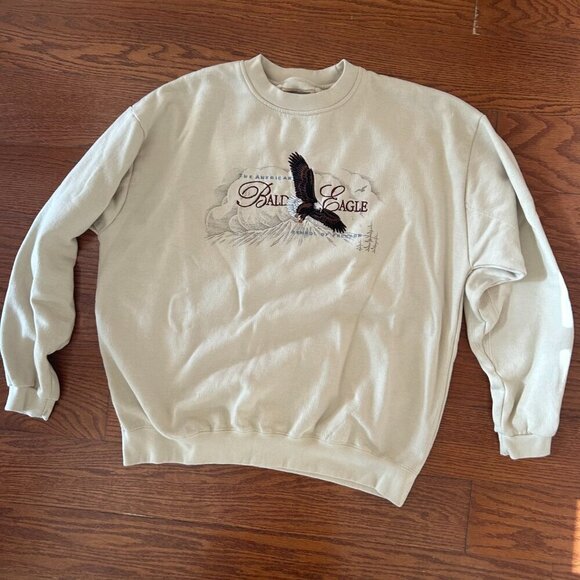 Vintage Clearwater Creek Bald Eagle American Logo Embroidered Sweatshirt 2XL XXL - Picture 9 of 9